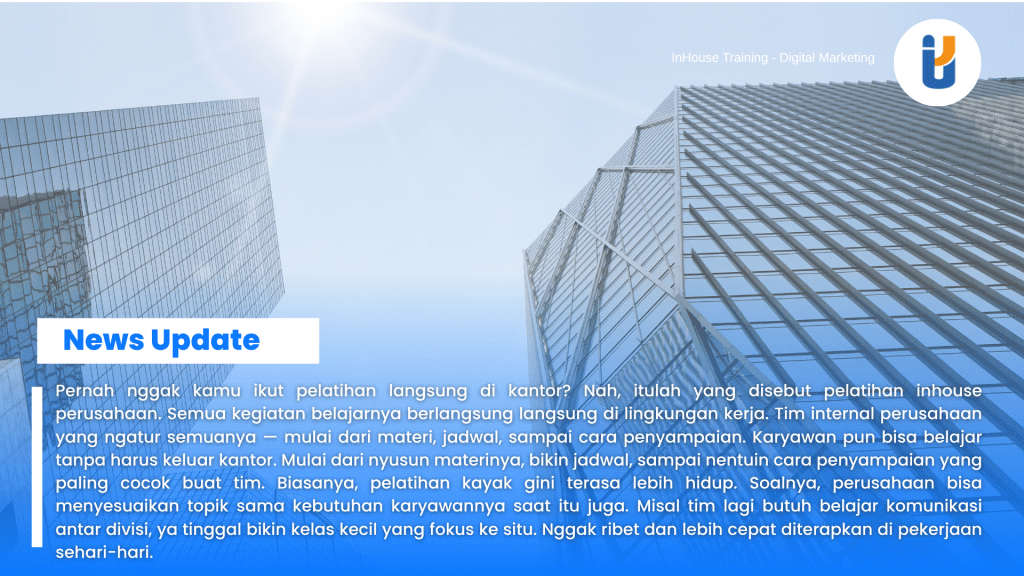 Fasilitator memimpin sesi pelatihan inhouse perusahaan