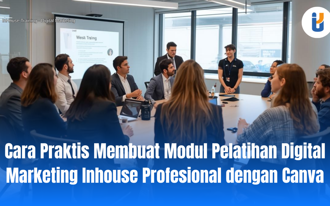 Desain template Canva profesional untuk pelatihan digital marketing inhouse